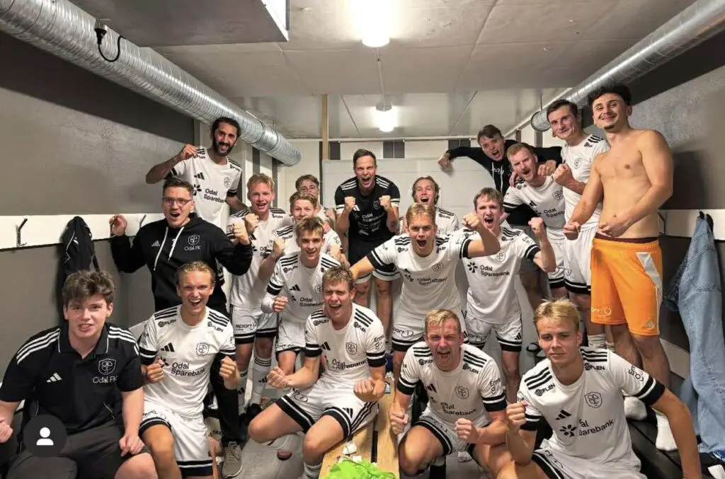 A-laget feirer opprykk